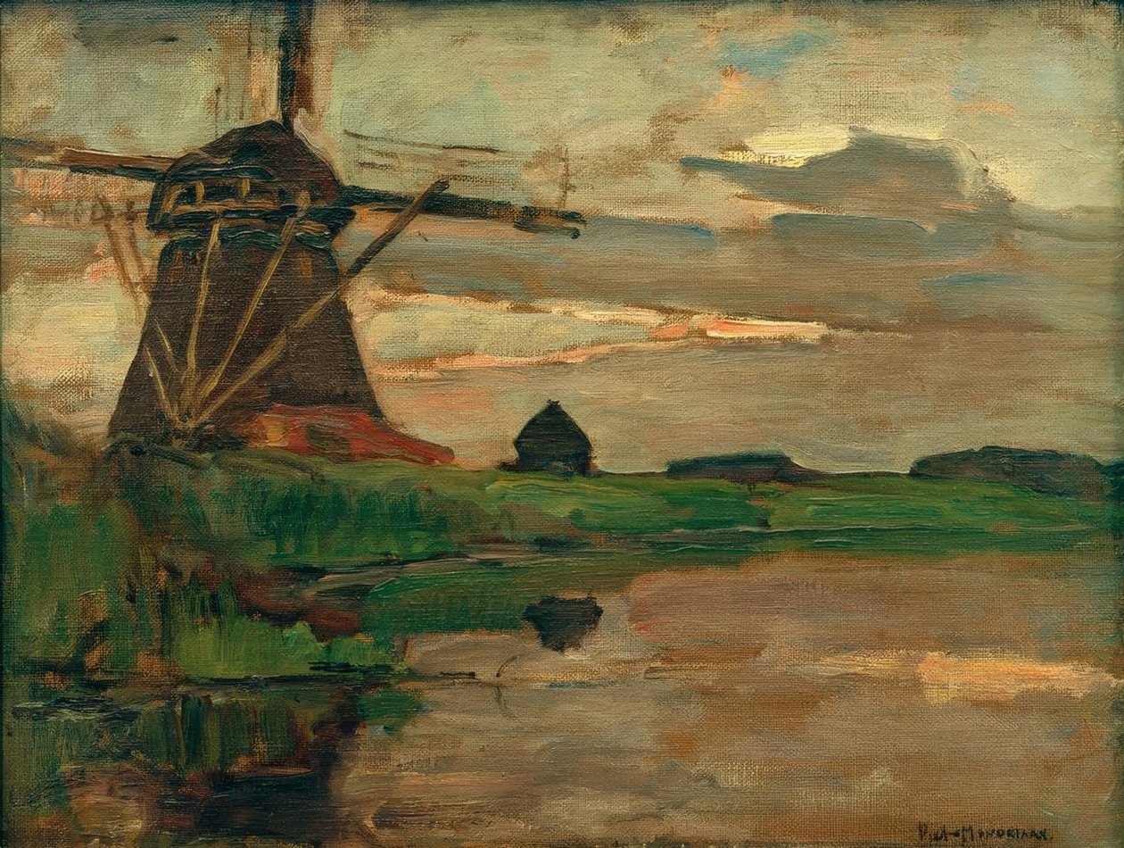 Oostzijder Mühle tekijältä Piet Mondrian