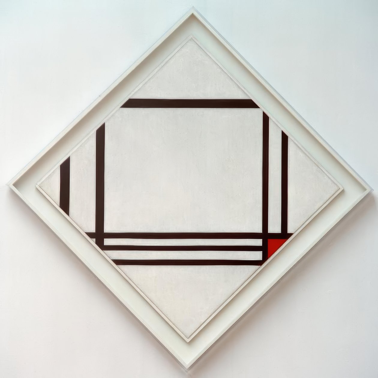 Kuva nro III, Rautenkomposition mit acht Linien und Rot tekijältä Piet Mondrian