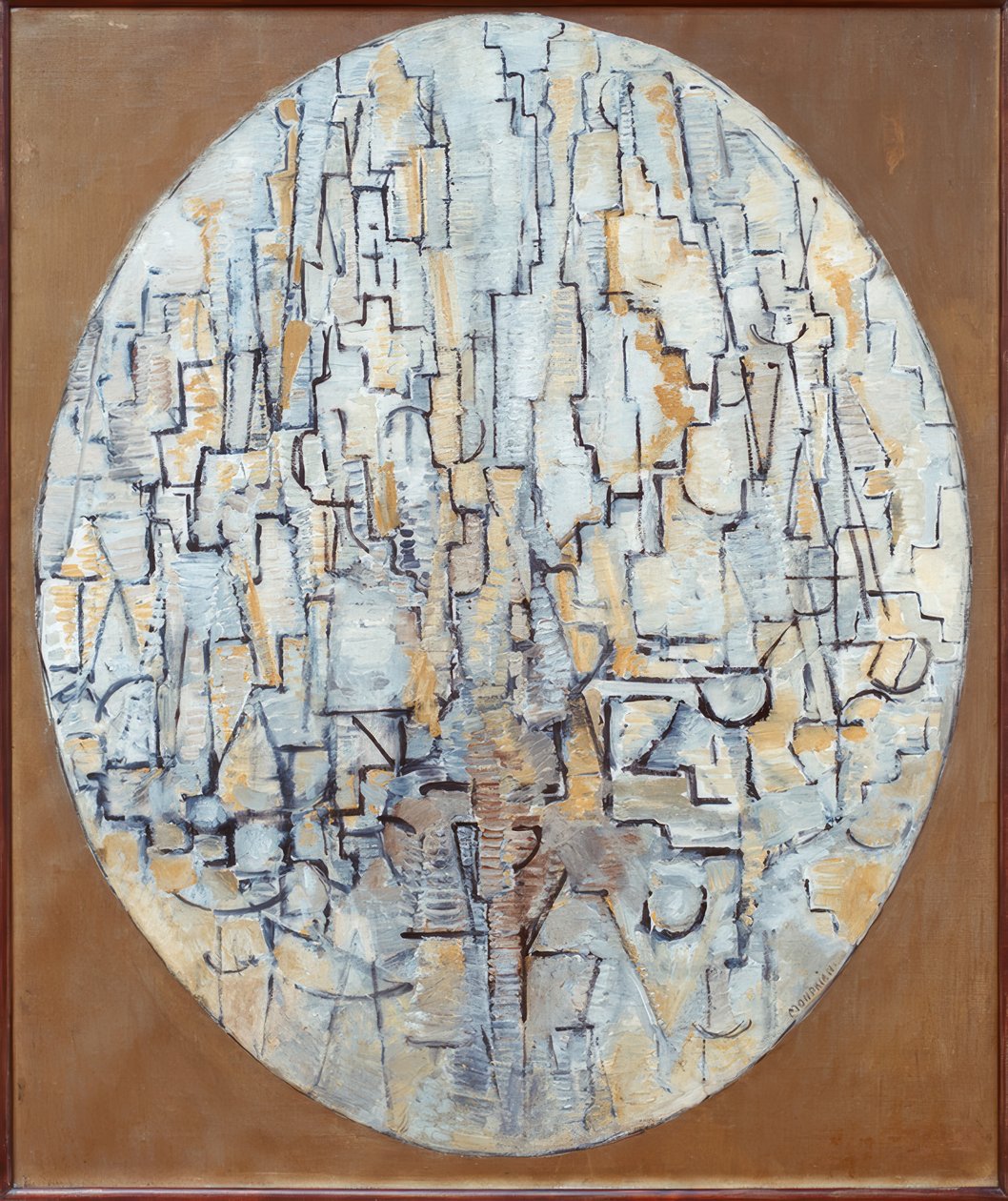 Taulukko nro 3; Koostumus soikealla tekijältä Piet Mondrian