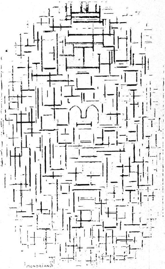 Tekening tekijältä Piet Mondrian