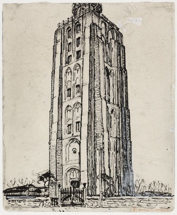 Vuurtoren bij Westkapelle tekijältä Piet Mondrian