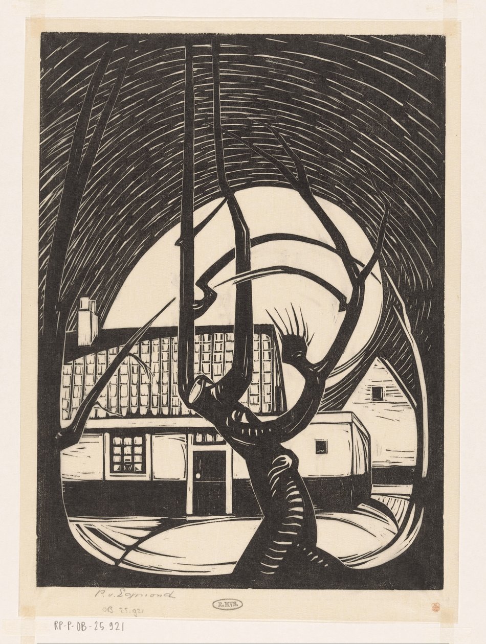 Paju talon edessä tekijältä Piet Egmond (signed by artist)