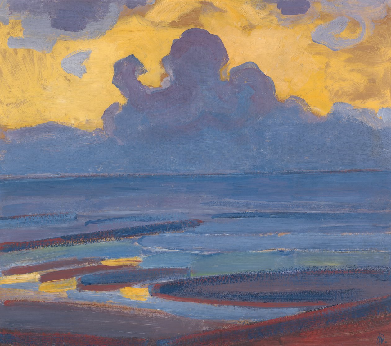 Meren rannalla tekijältä Piet Mondrian