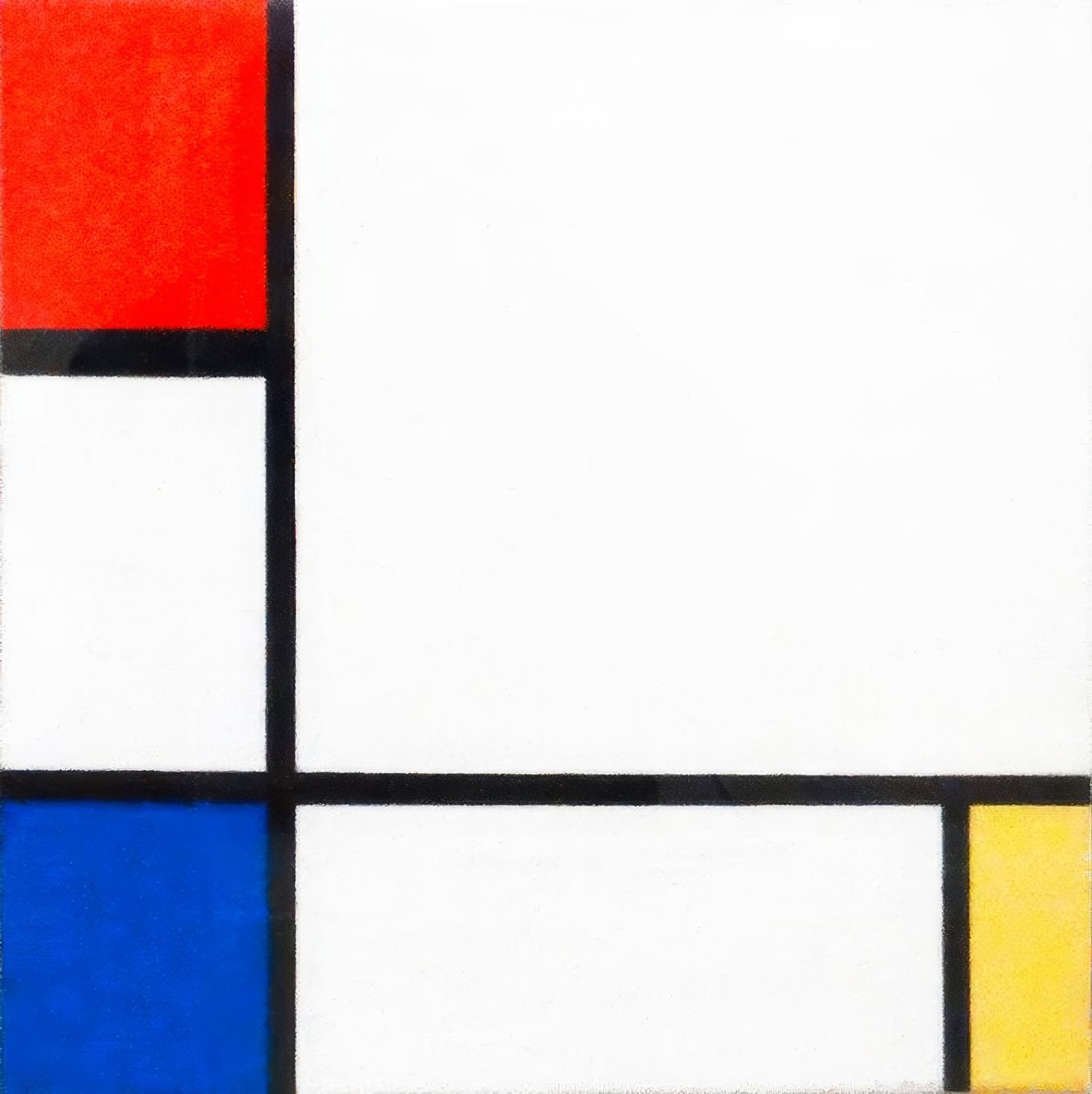 Koostumus nro IV punaisella, sinisellä ja keltaisella tekijältä Piet Mondrian