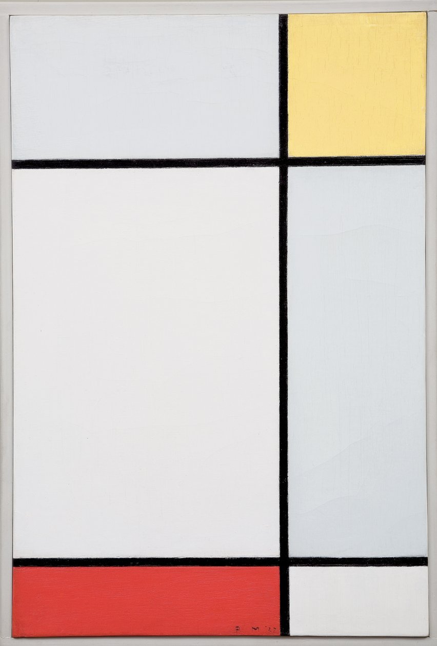 Koostumus keltaisella ja punaisella tekijältä Piet Mondrian