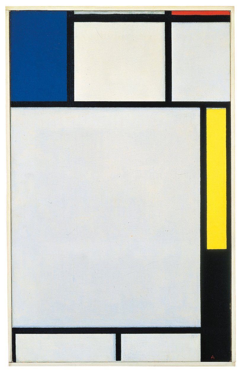Koostumus sininen, punainen, keltainen ja musta tekijältä Piet Mondrian