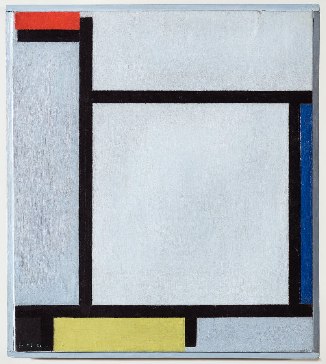 Sävellys punaisella, sinisellä, mustalla, keltaisella ja harmaalla, 1921. tekijältä Piet Mondrian