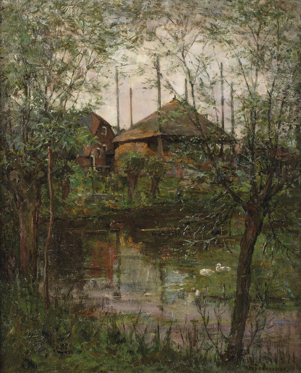 Heinäsuovasta pajuilla, n. 1897-1898 (öljy kankaalle) tekijältä Piet Mondrian