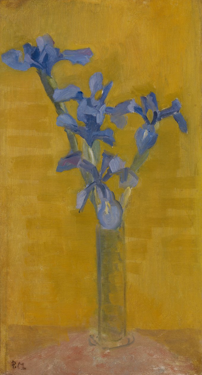 Irises, n. 1910 (öljy kankaalle) tekijältä Piet Mondrian