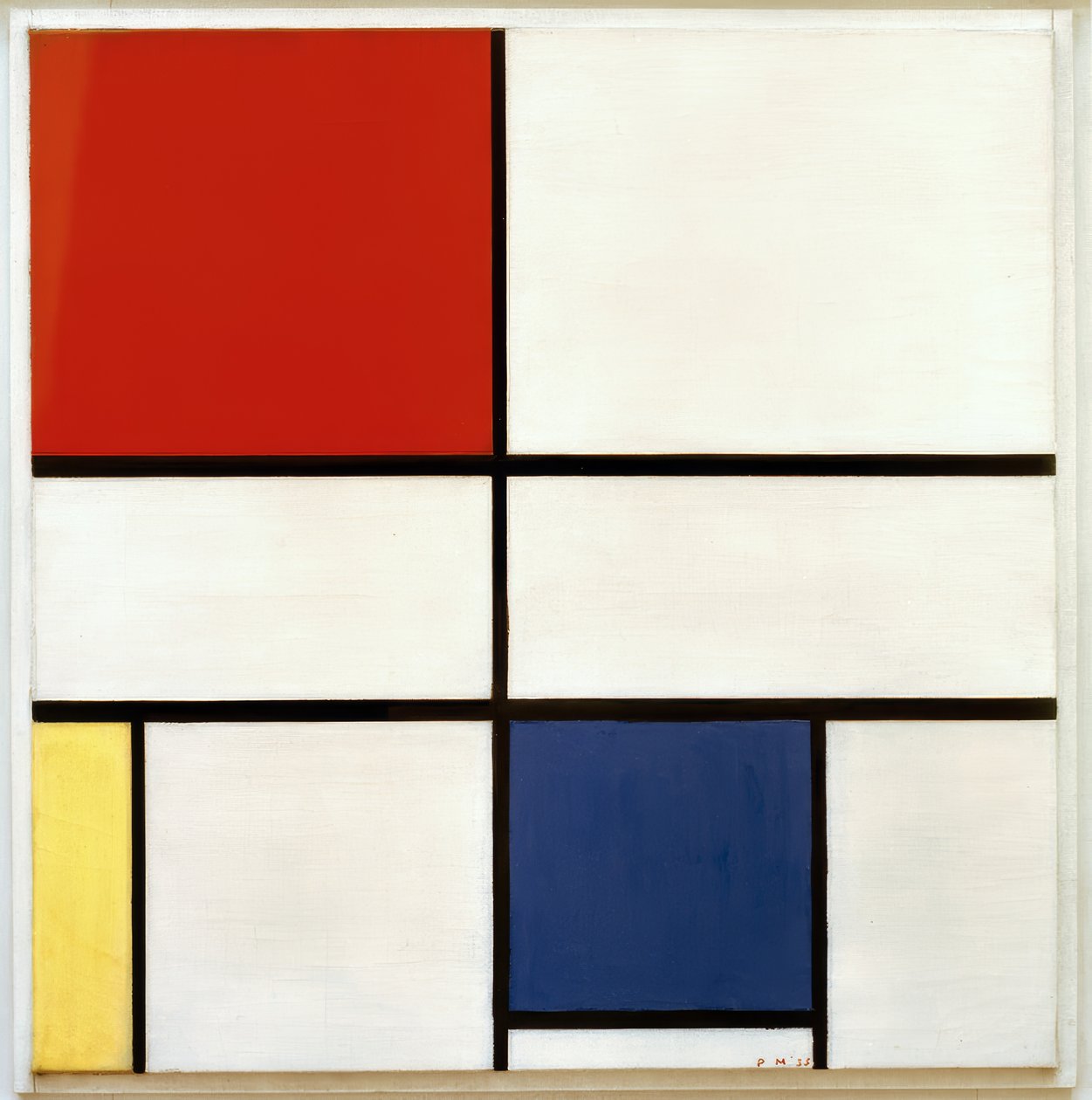 Koostumus C; Koostumus nro. III; Koostumus mit Rot, Ge tekijältä Piet Mondrian