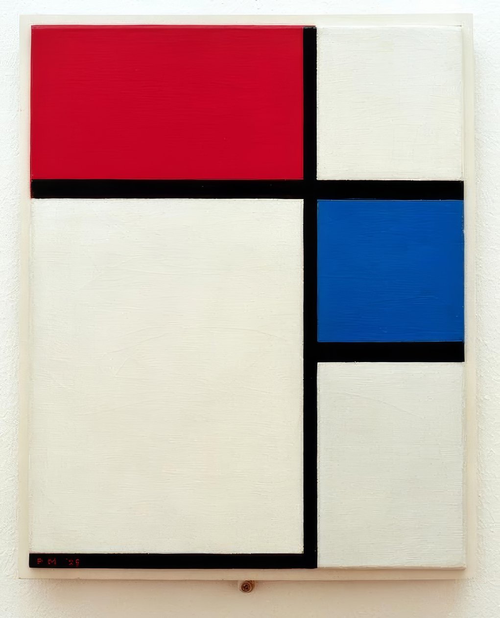 Koostumus nro II; Koostumus mit Blau und Rot tekijältä Piet Mondrian
