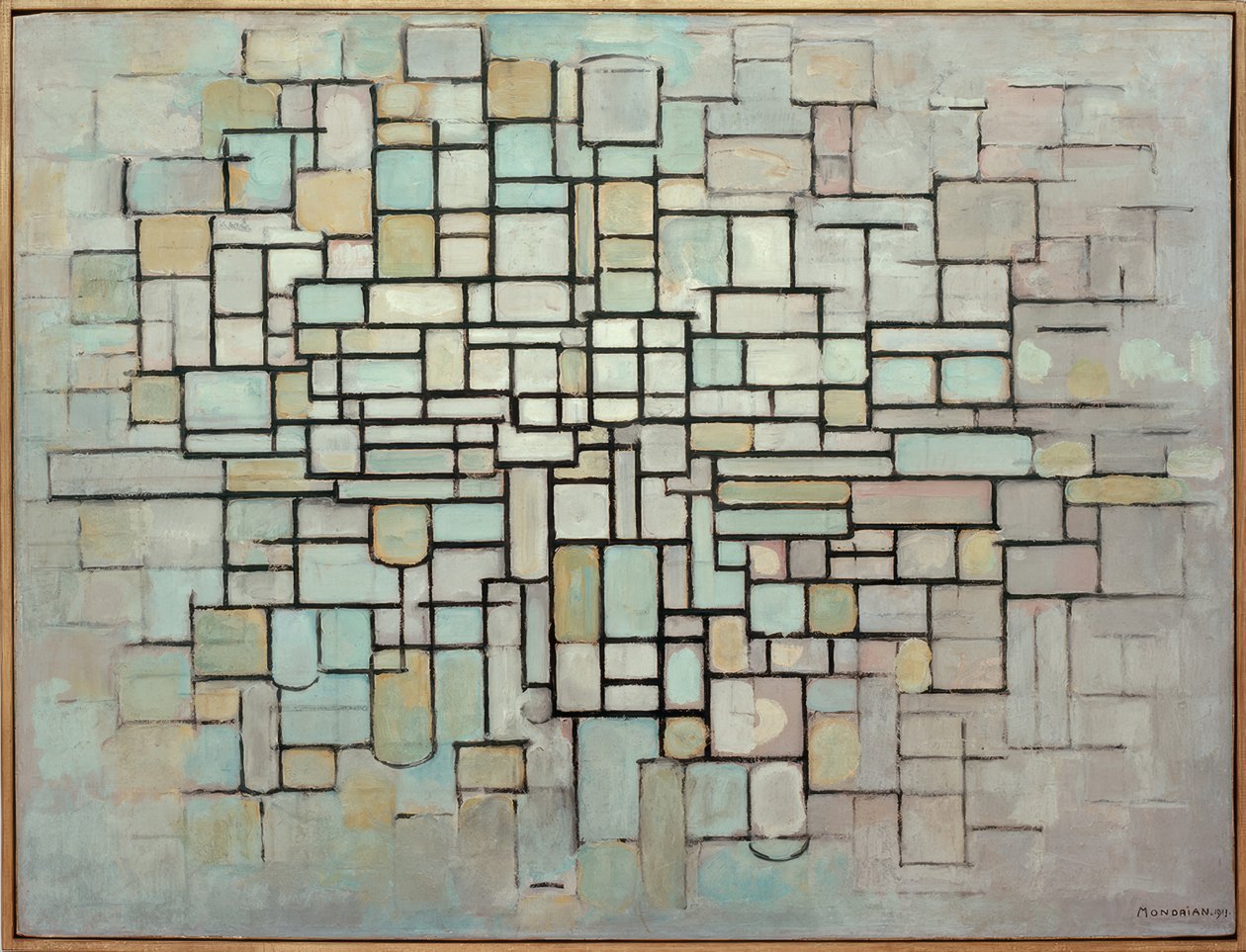 Koostumus nro II; Koostumus viivoilla ja väreillä tekijältä Piet Mondrian