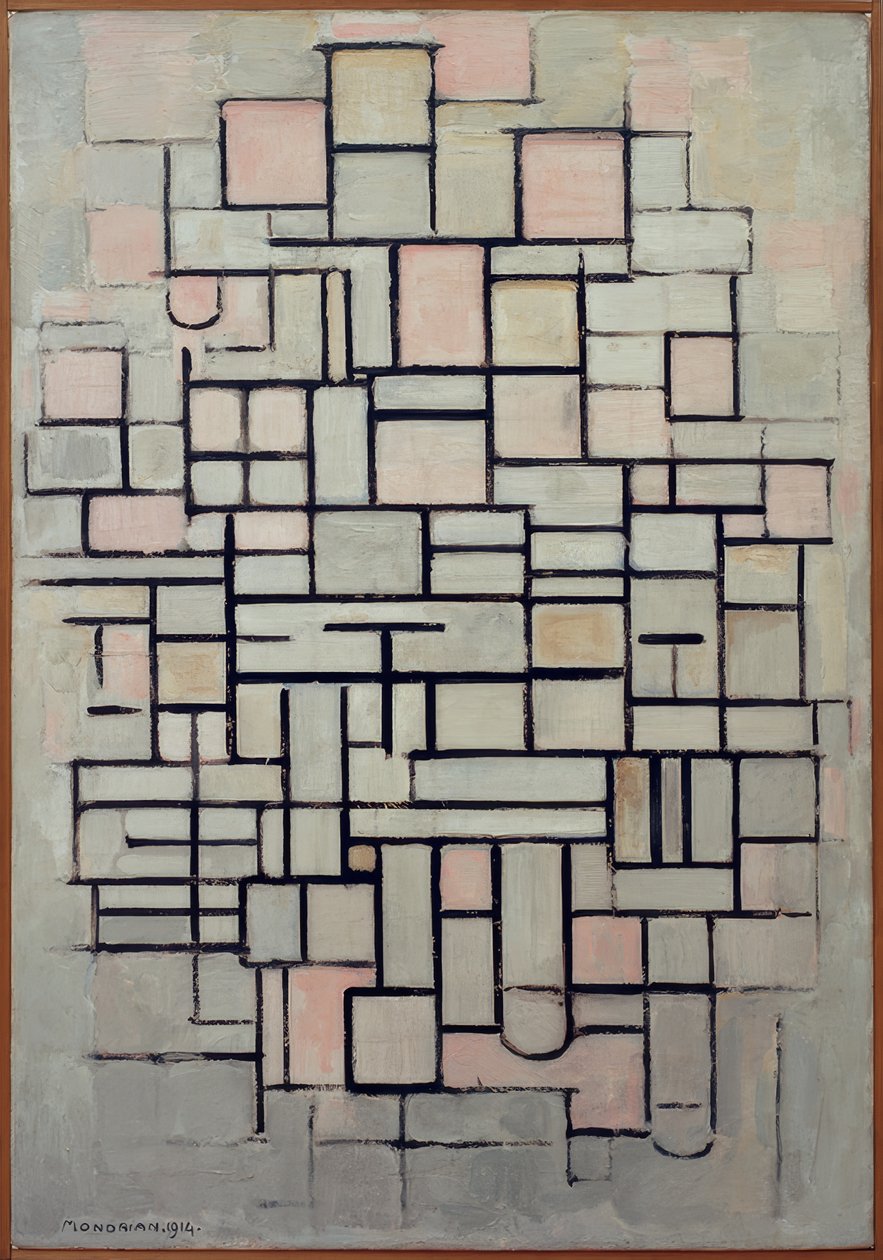 Koostumus nro. IV; Kokoonpano 6 tekijältä Piet Mondrian