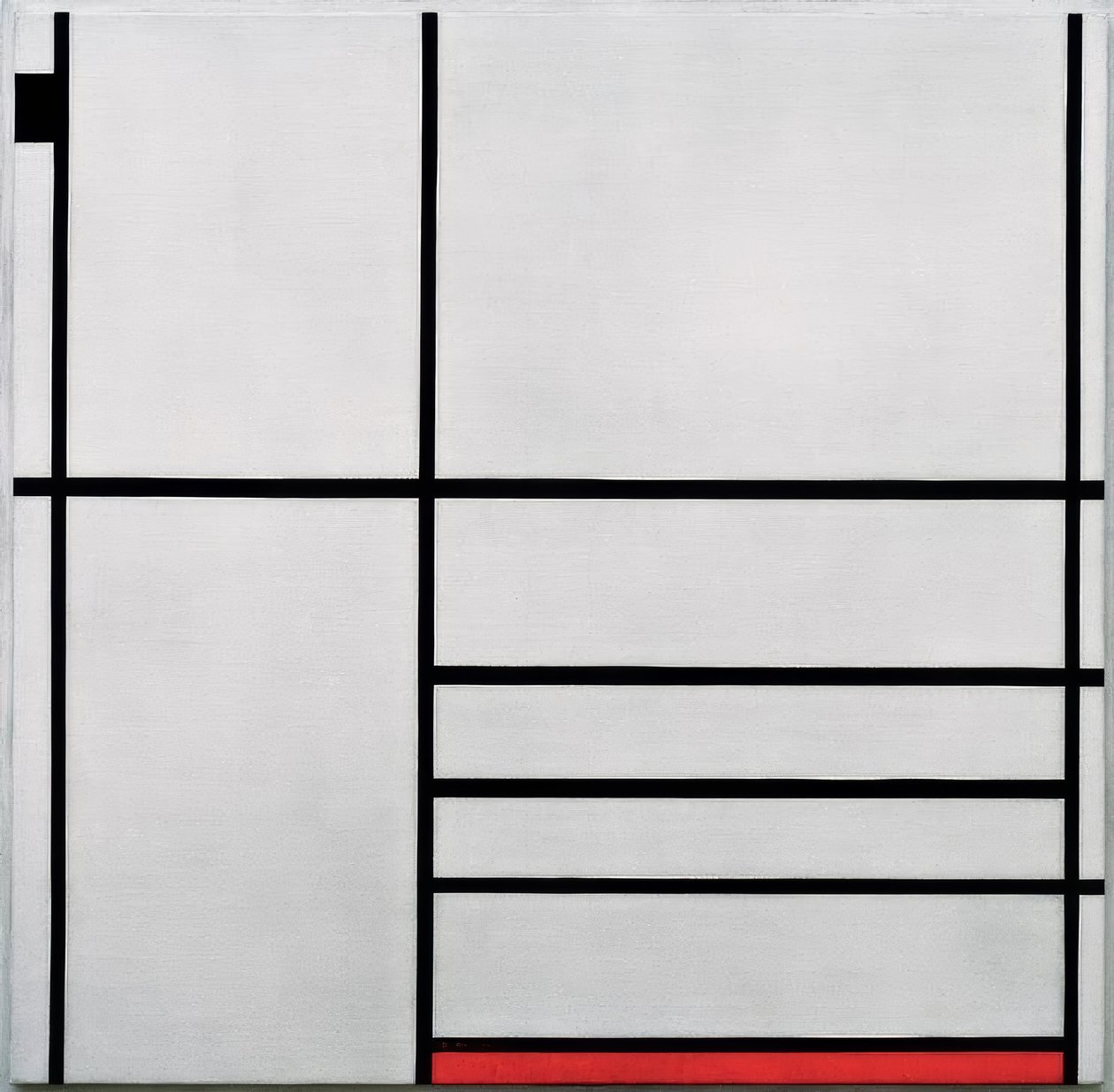 Koostumus julkaisussa Weiß, Schwarz und Rot tekijältä Piet Mondrian