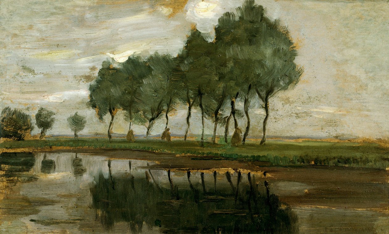 Puiden maisema lähellä Geiniä tekijältä Piet Mondrian