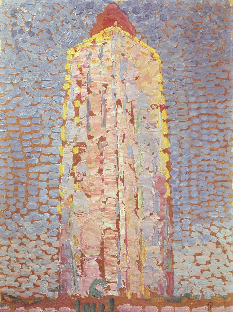 Majakka Westkapellessa Orangessa tekijältä Piet Mondrian
