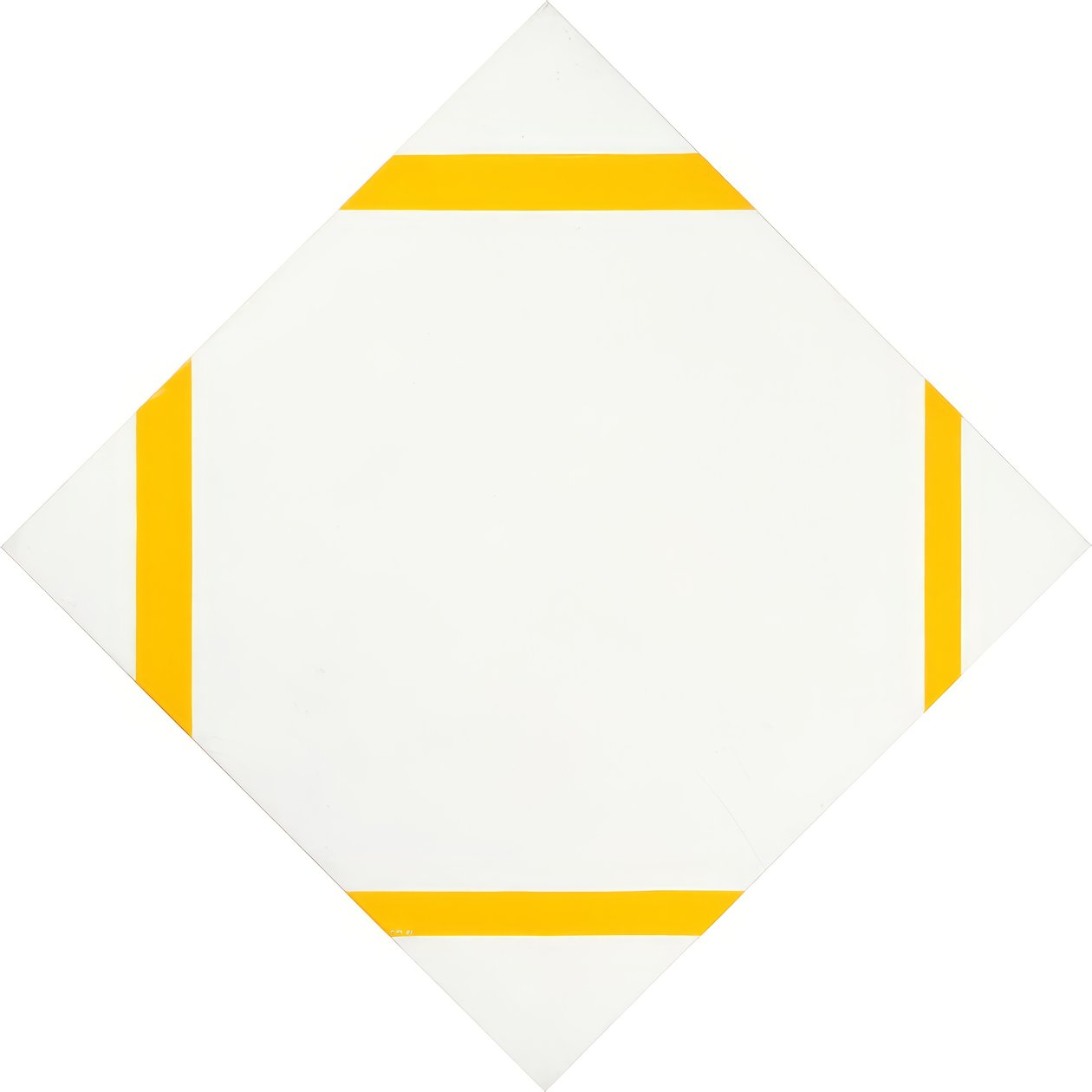 Istillikoostumus neljällä keltaisella viivalla tekijältä Piet Mondrian
