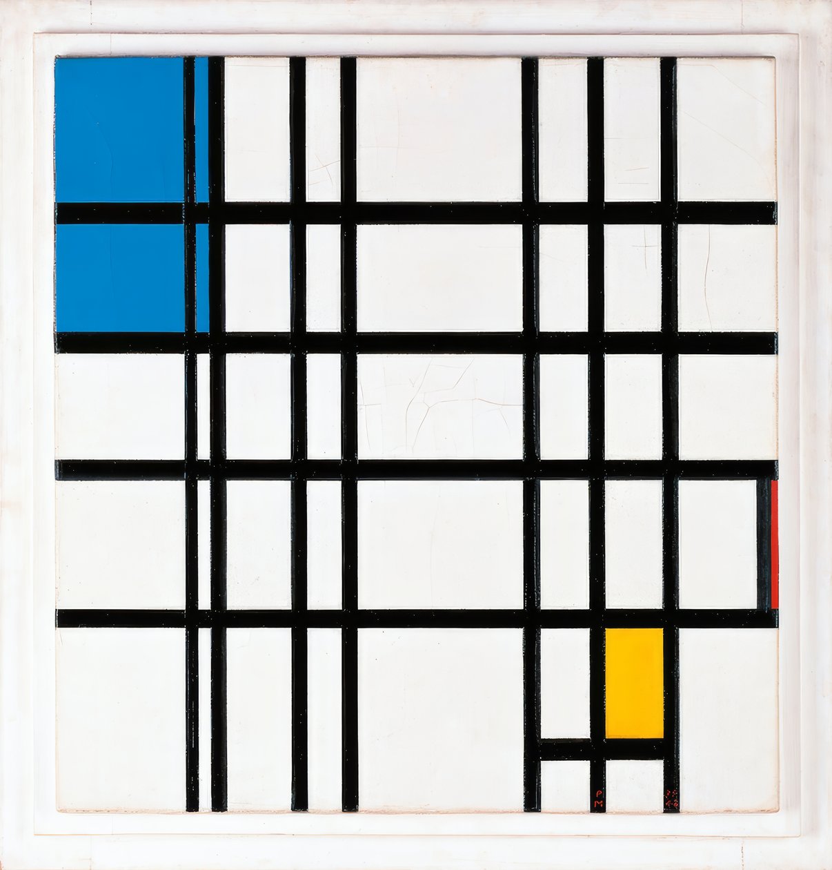Mustien viivojen rytmi tekijältä Piet Mondrian