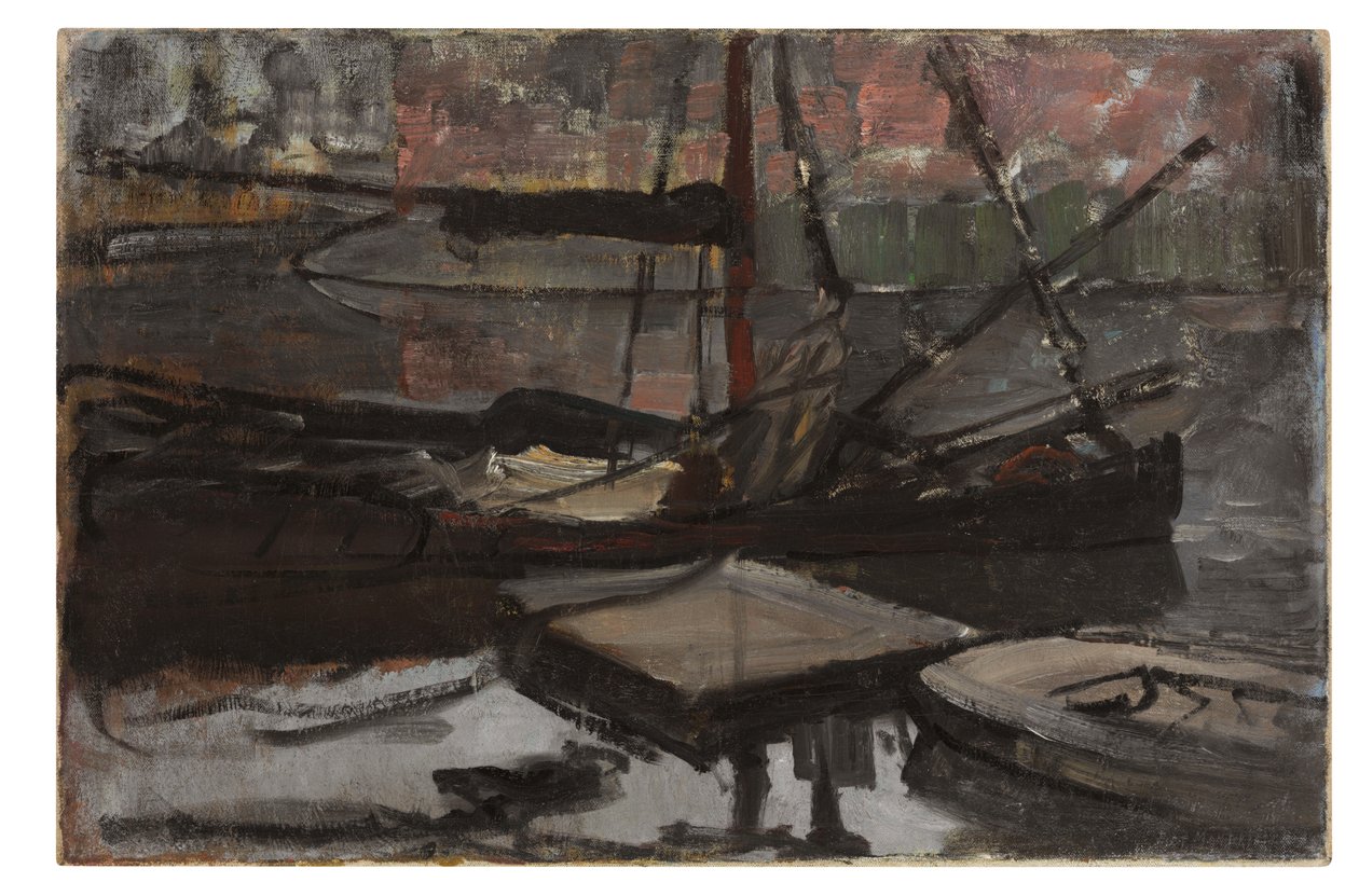 Tutkimus kappaleelle "Stadhouderskade", n. 1899 (öljy kankaalle) tekijältä Piet Mondrian