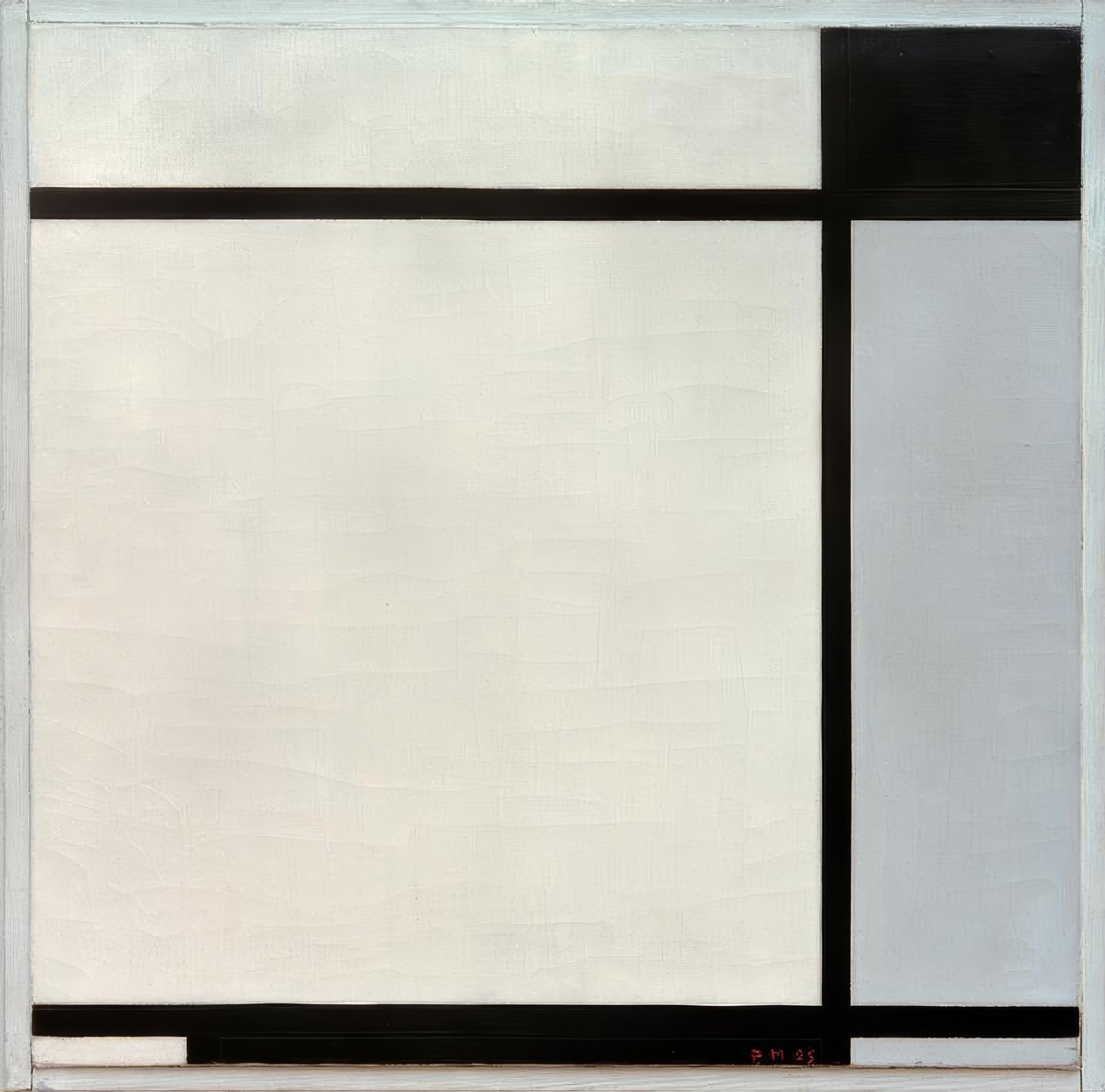 Tableau No.II, mit Schwarz und Grau tekijältä Piet Mondrian
