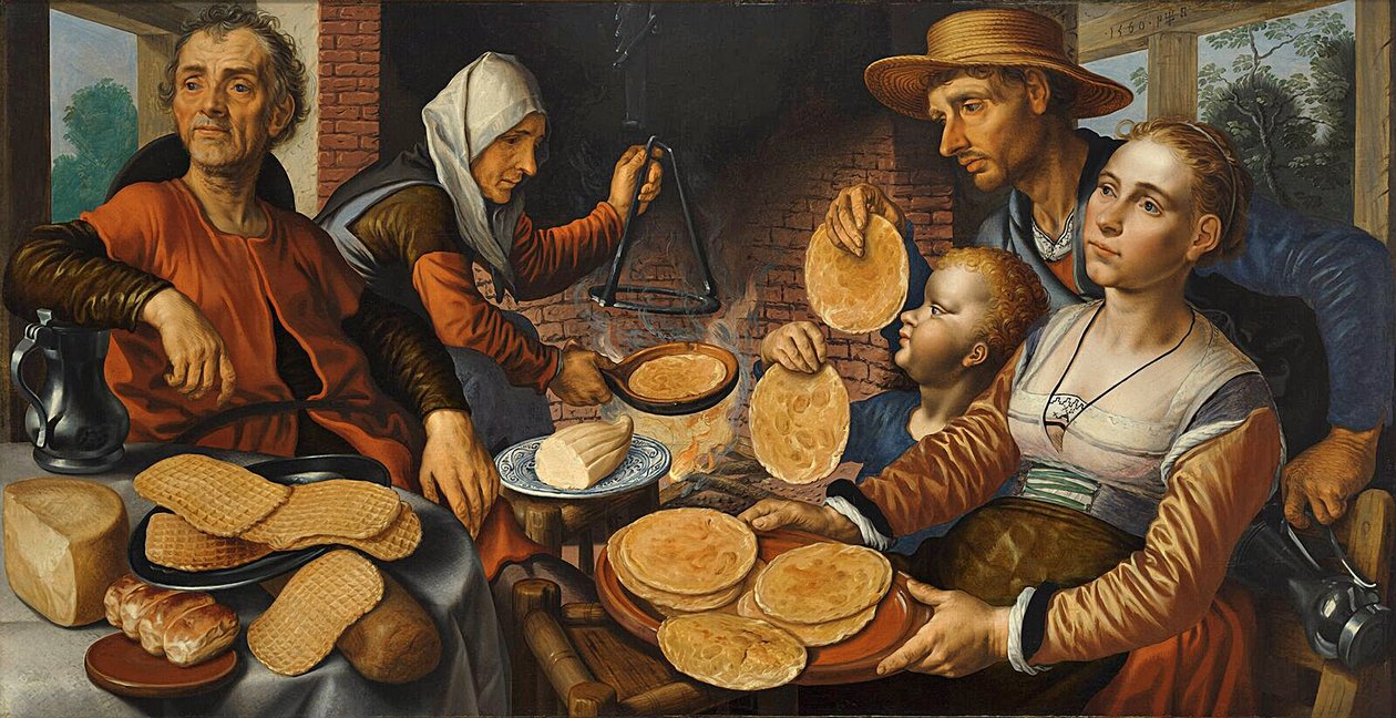 Pannukakkuleipomo, 1560 tekijältä Pieter Aertsen