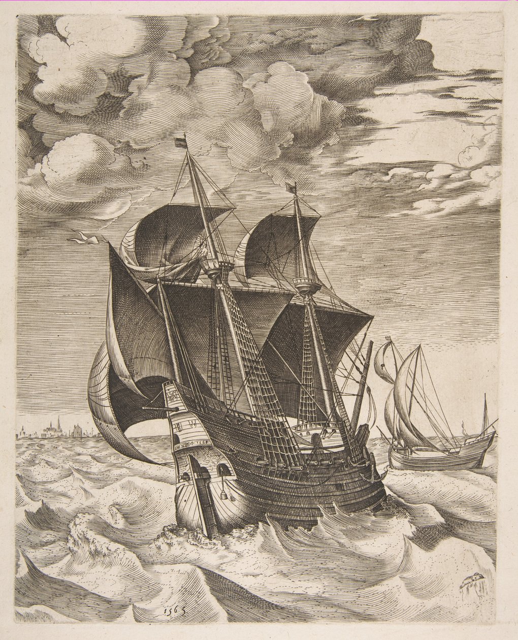 Hollantilainen Hulk ja Boeier The Sailing Vesselsistä tekijältä Pieter Bruegel the Elder