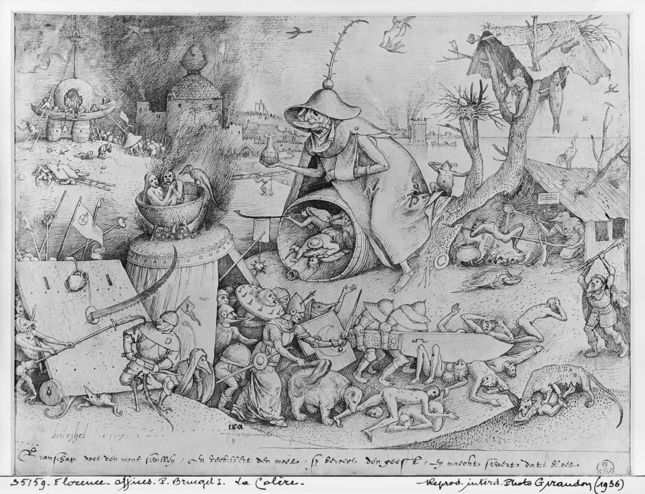 Viha, 1557 (faksimile) tekijältä Pieter Bruegel the Elder