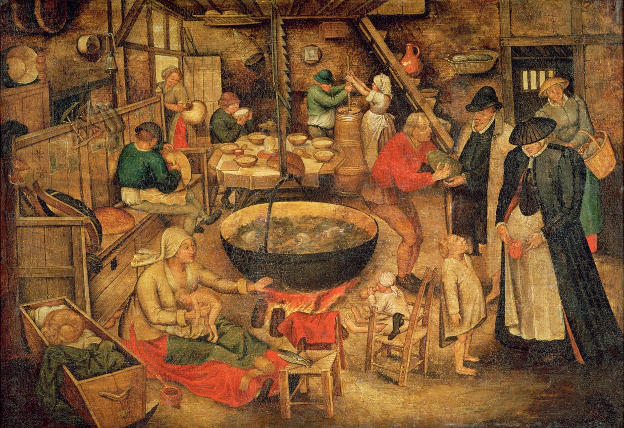 Maalaistalon sisustus tekijältä Pieter Bruegel the Elder
