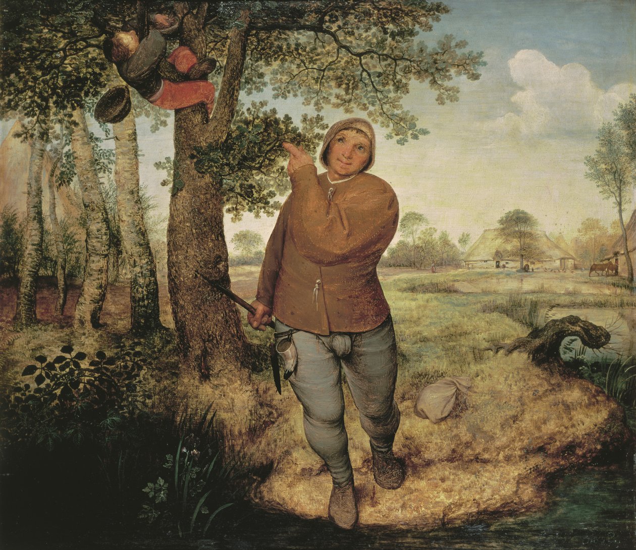 Talonpoika ja Birdnester, 1568 tekijältä Pieter Bruegel the Elder