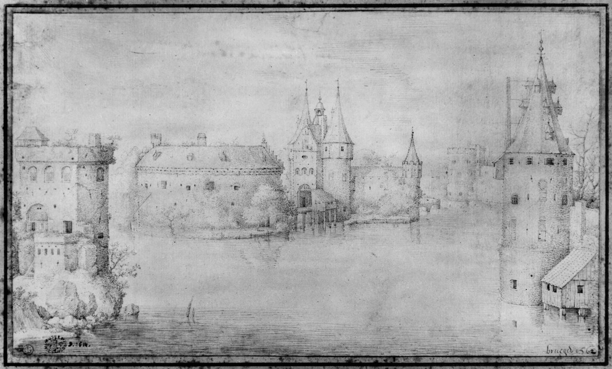 Pieni linnoitettu saari, Amsterdam, 1562 tekijältä Pieter Bruegel the Elder
