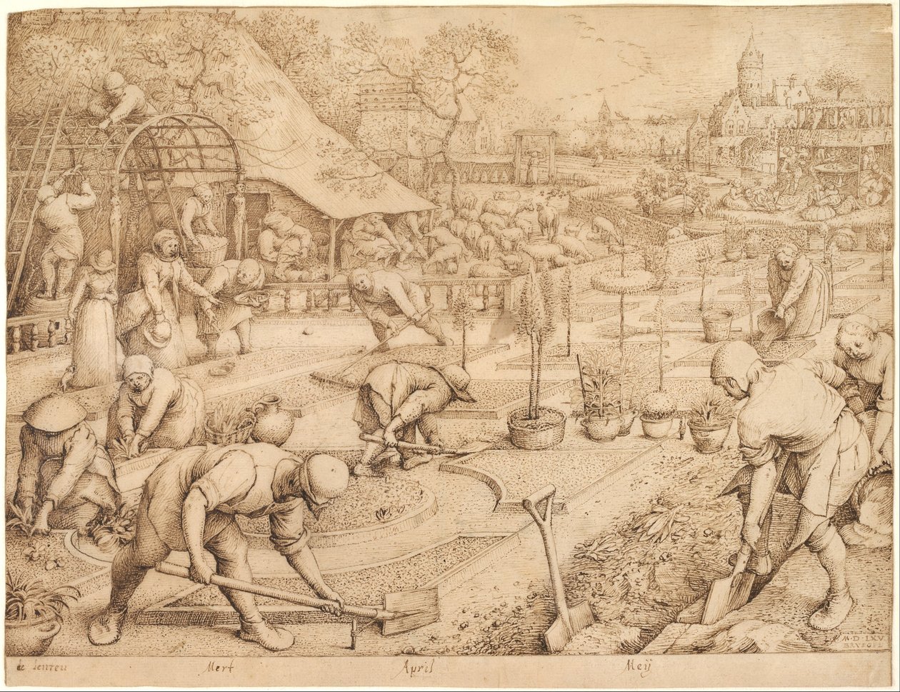 Kevät, 1565 tekijältä Pieter Bruegel the Elder