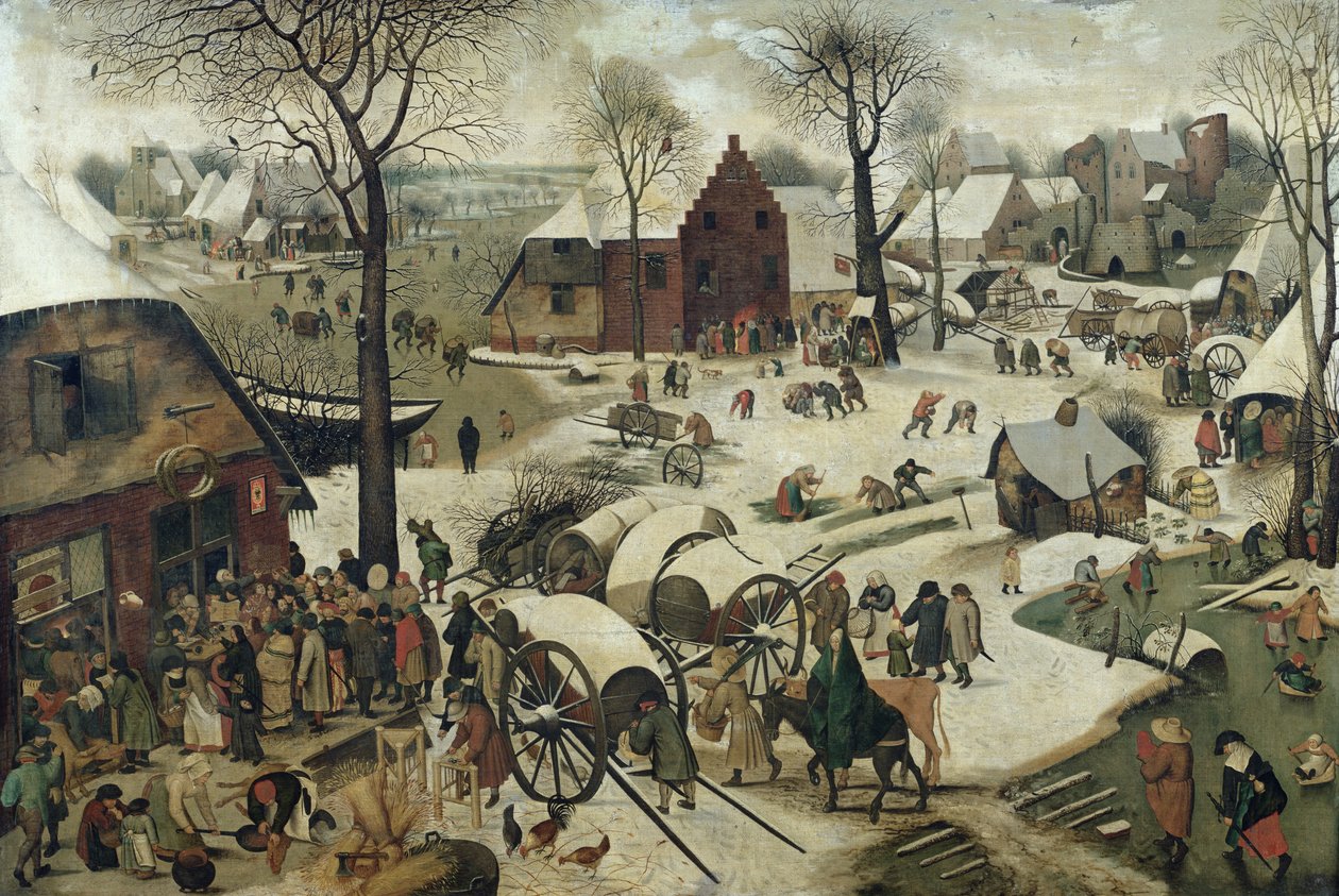 väestönlaskenta Betlehemissä tekijältä Pieter Bruegel the Elder