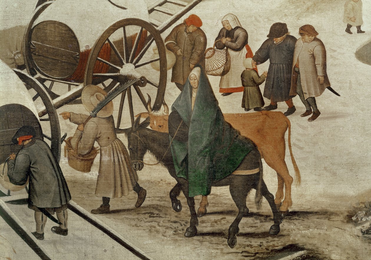 Betlehemin väestölaskenta (yksityiskohta) tekijältä Pieter Bruegel the Elder