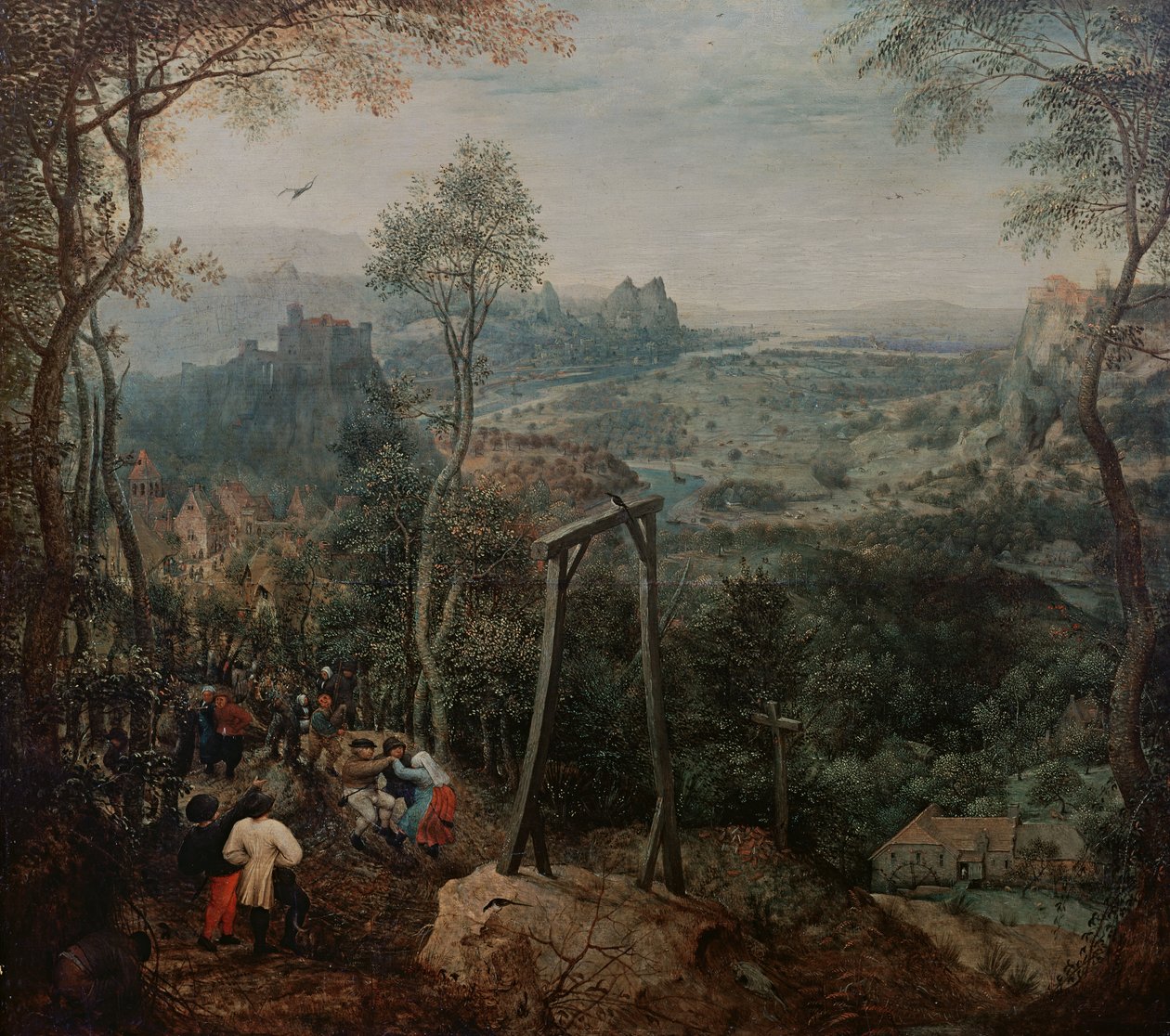 Harakka hirsipuulla, 1568 tekijältä Pieter Bruegel the Elder