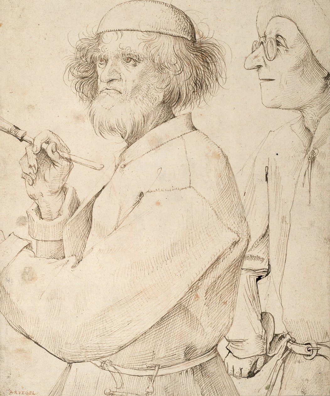 Taidemaalari ja ostaja, 1565 tekijältä Pieter Bruegel the Elder
