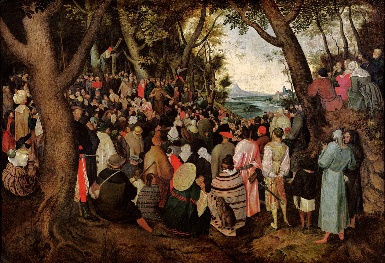Pyhän Johannes Kastajan saarna tekijältä Pieter Bruegel the Elder
