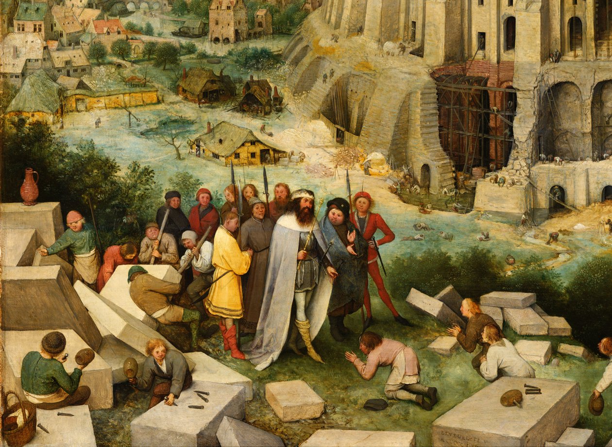 Turmbau zu Babel, Yksityiskohta tekijältä Pieter Bruegel the Elder