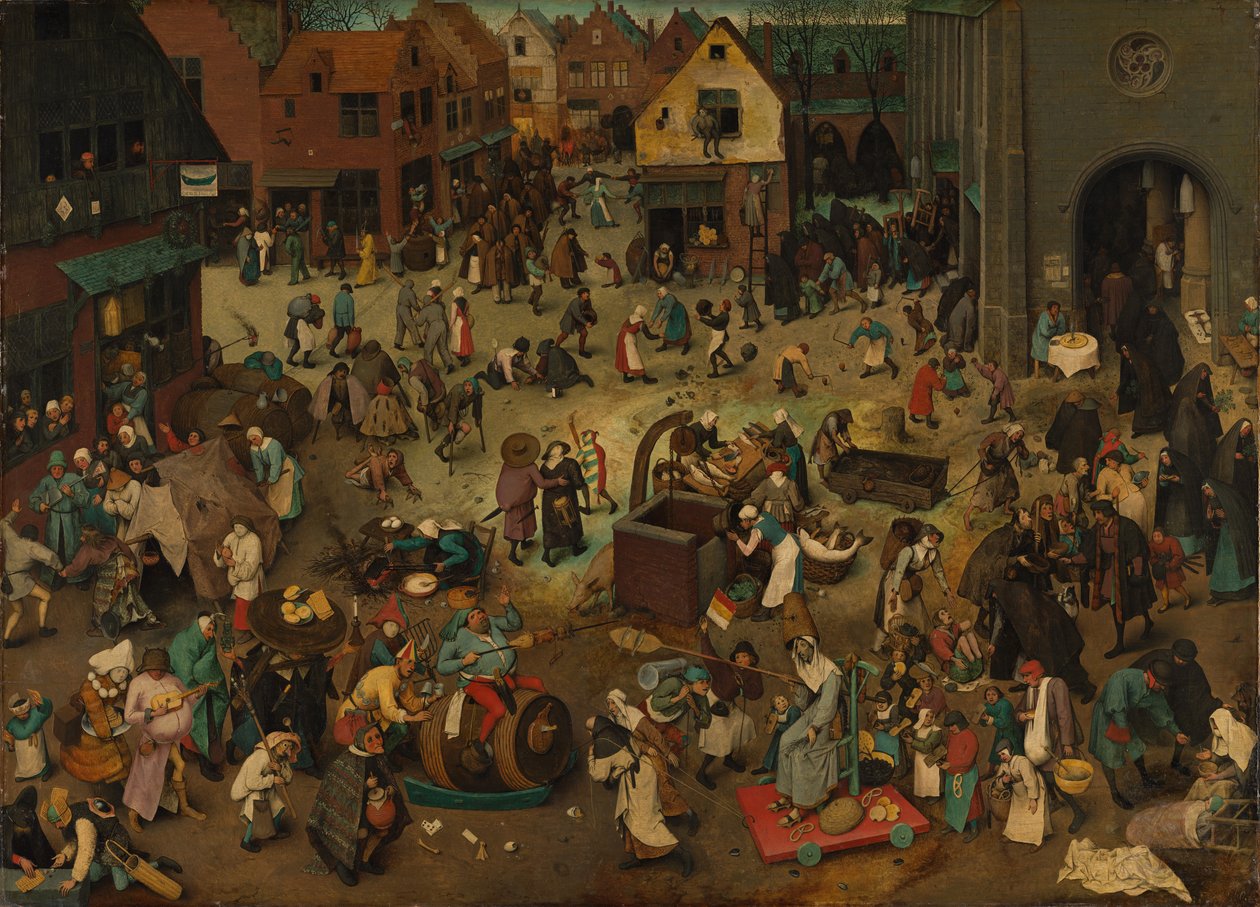 Taistelu karnevaalin ja paaston välillä tekijältä Pieter Bruegel the Elder