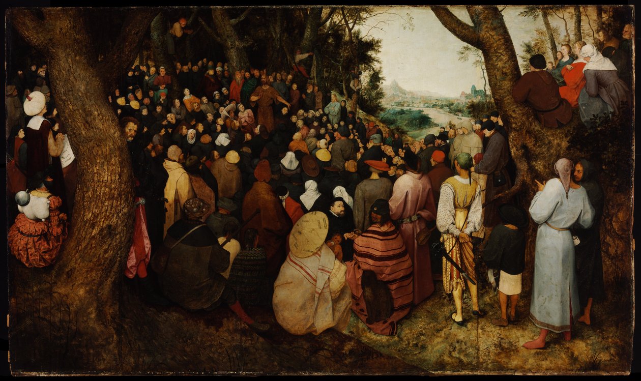 Pyhän Johannes Kastajan saarna tekijältä Pieter Bruegel the Elder