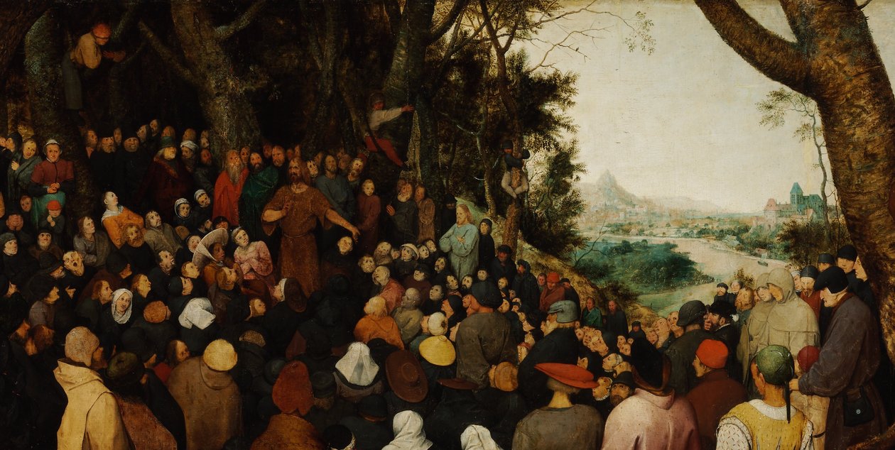 Pyhän Johannes Kastajan saarna, yksityiskohta tekijältä Pieter Bruegel the Elder