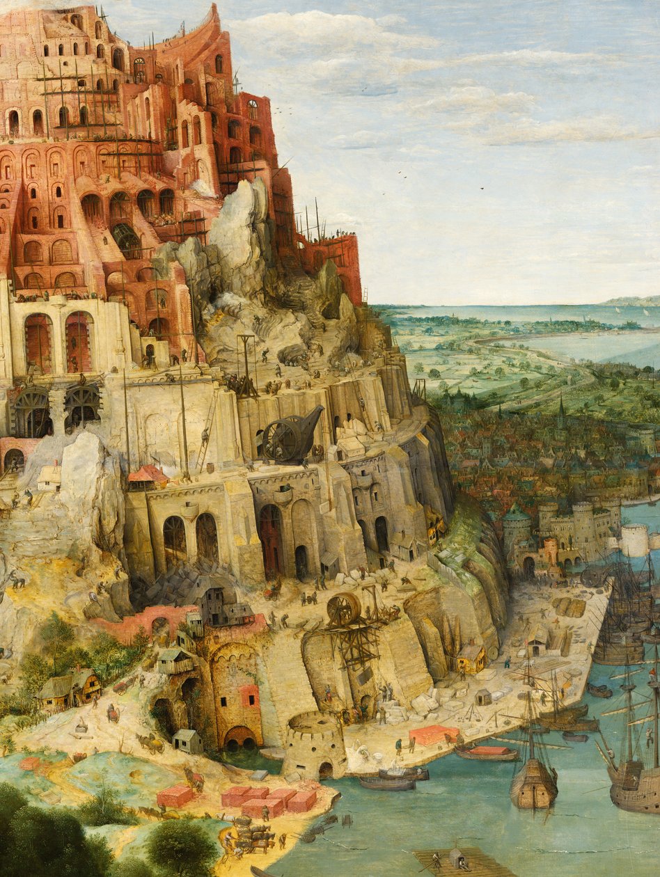 Baabelin torni (yksityiskohta) tekijältä Pieter Bruegel the Elder