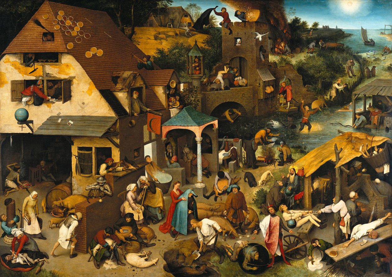 Die niederländischen Sprichwörter tekijältä Pieter Bruegel the Elder