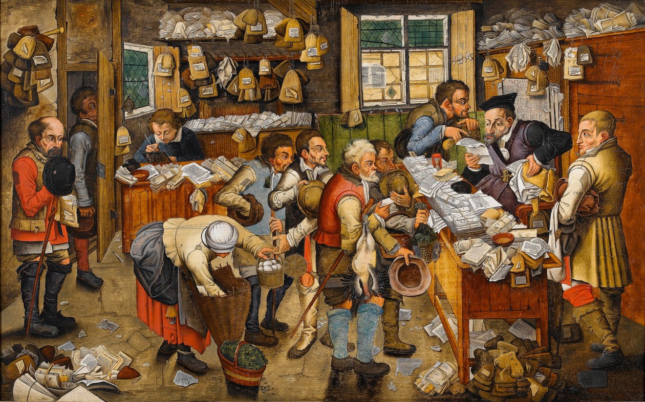 Kymmenysten maksu tekijältä Pieter Brueghel the Younger