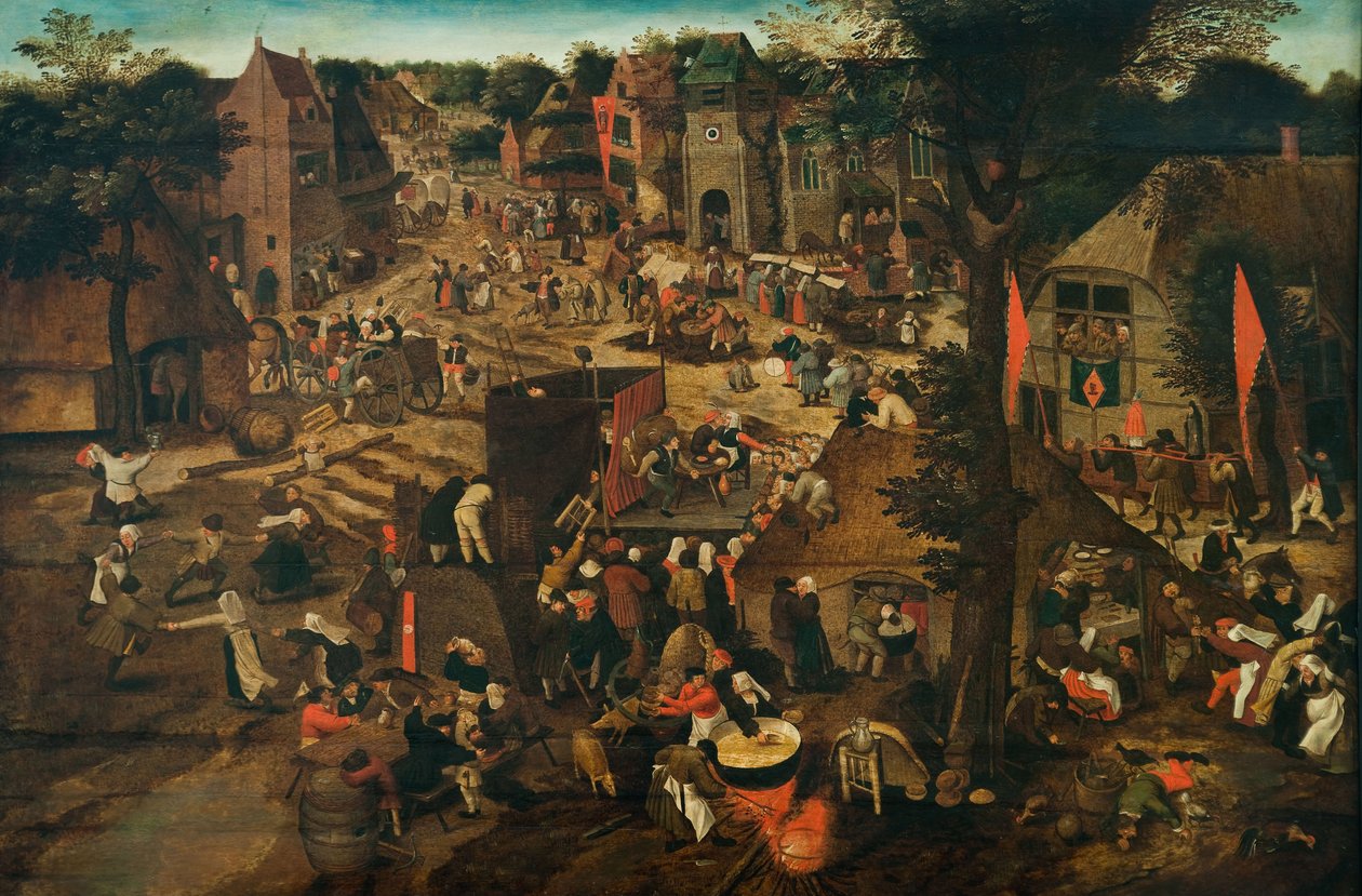 Kylämessut (kyläfestivaali Saint Hubertin ja Saint Anthonyn kunniaksi) tekijältä Pieter Brueghel the Younger
