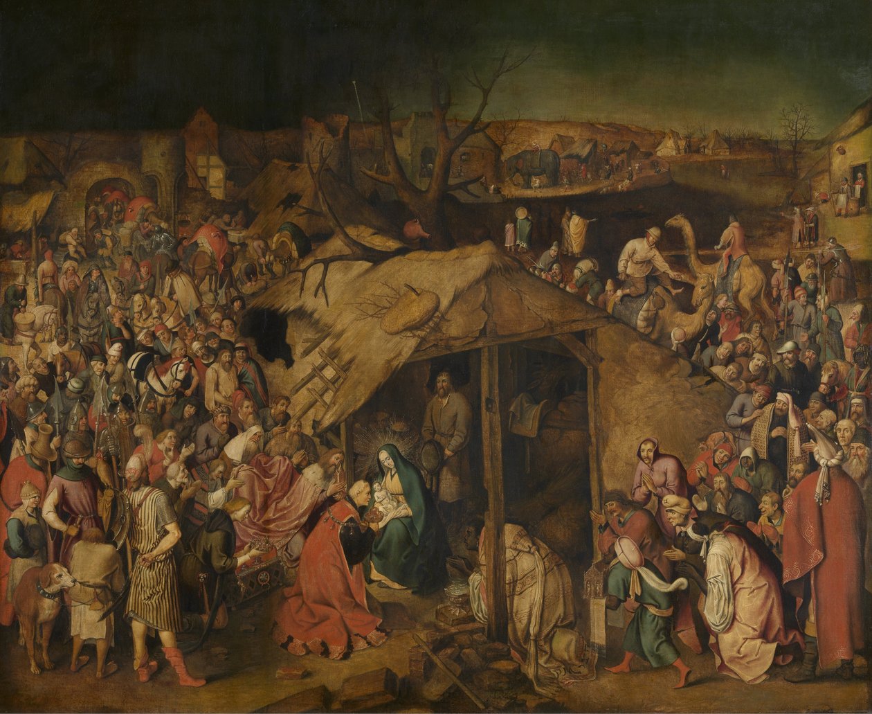 Ainbidding door de koningen tekijältä Pieter Brueghel the Younger