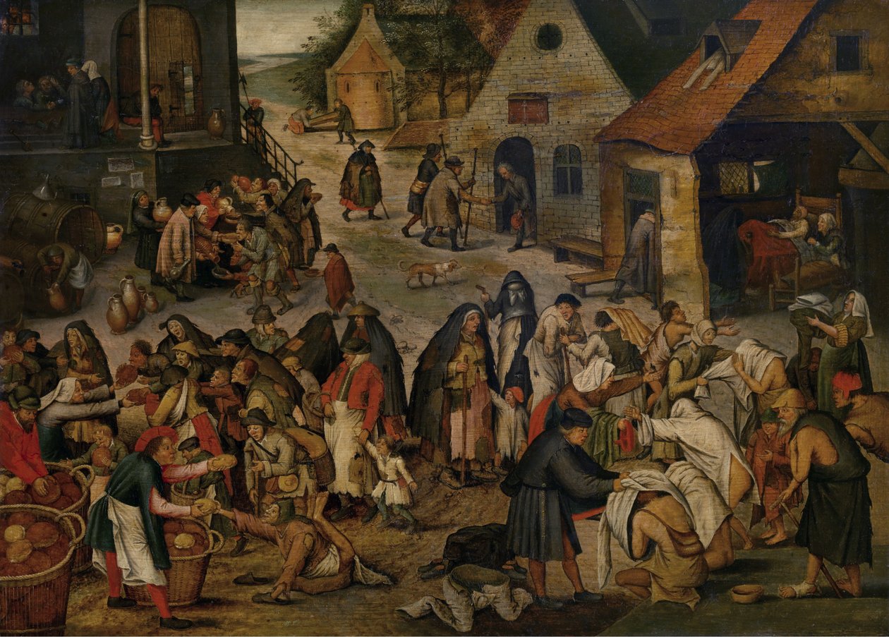 De werken van barmhartigheid tekijältä Pieter Brueghel the Younger