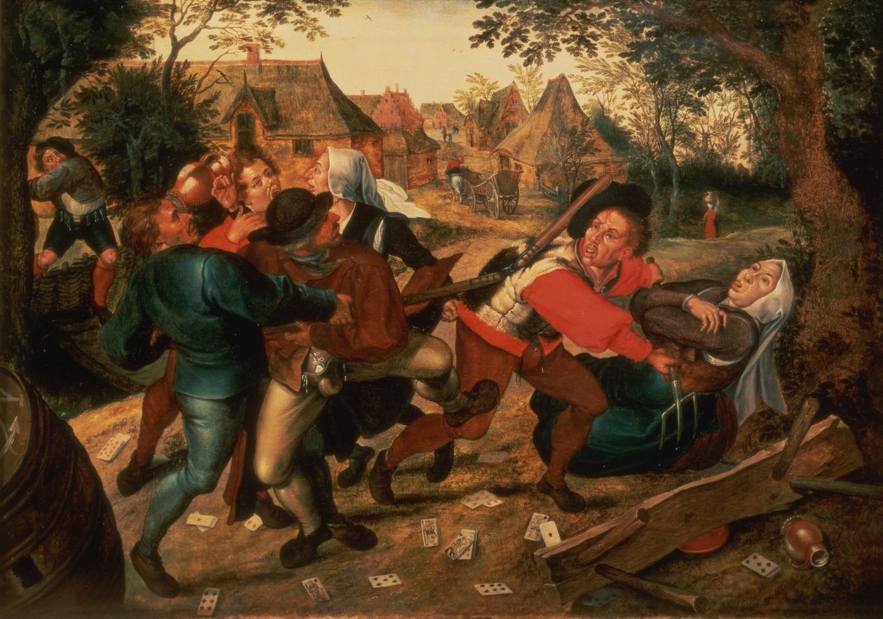 Pelurit riitaa tekijältä Pieter Brueghel the Younger