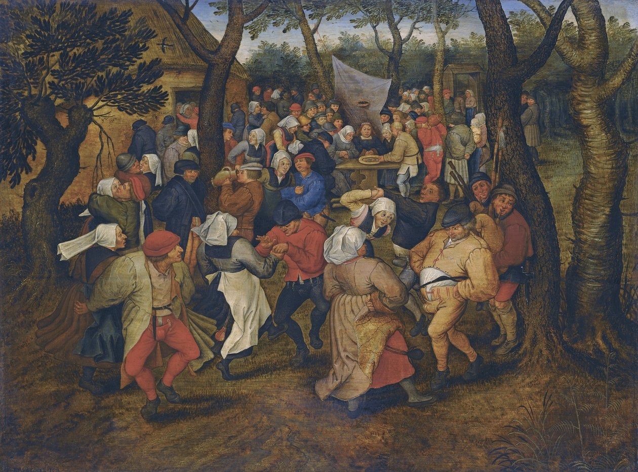 Ulkona talonpoika häätanssi tekijältä Pieter Brueghel the Younger