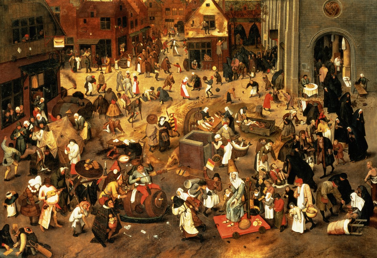 Taistelu karnevaalin ja paaston välillä tekijältä Pieter Brueghel the Younger