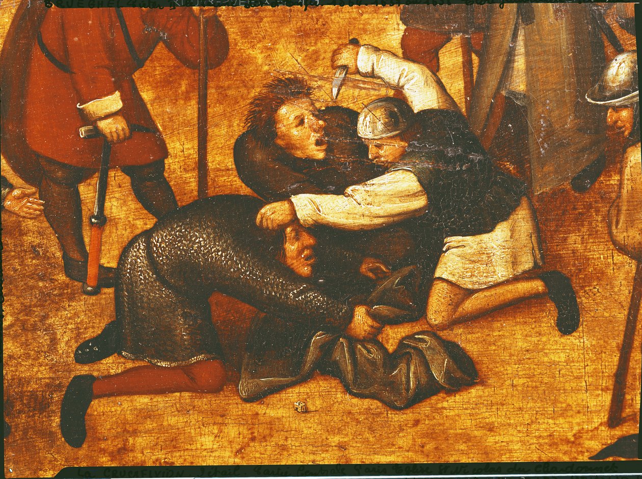 Ristiinnaulitseminen, keskiosan yksityiskohta tekijältä Pieter Brueghel the Younger